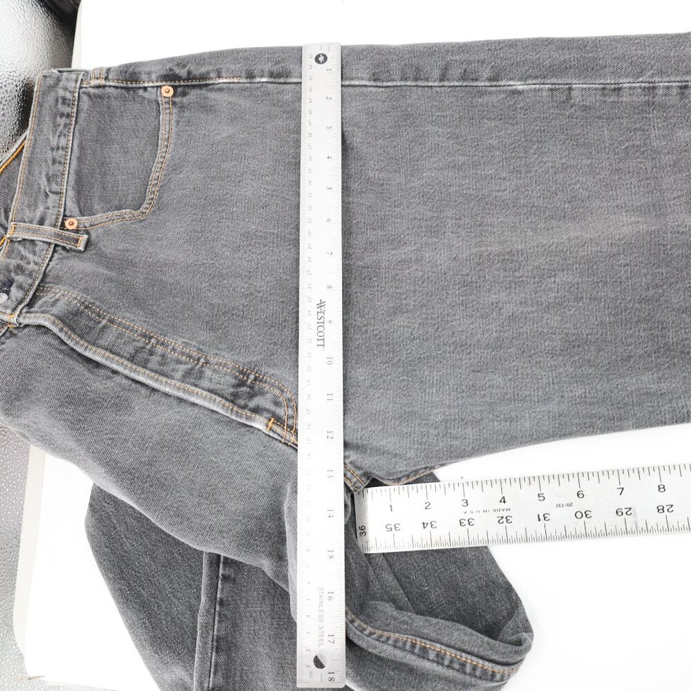 Vintage Levis 501 0155 Jeans mens 36x28.5 Button Fly Straight Made in USA gray - Picture 10 of 15